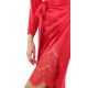 Italian Sandwashed Silk Wrap Dress in Red