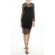 Black French Soft Lace Slim Dress