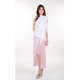 Italian Sandwashed Silk Draped Blouse In White