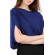 Navy Blue Draped Top